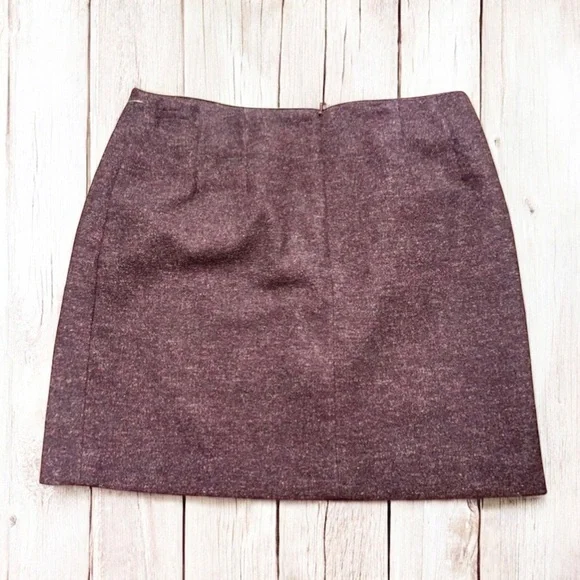 GAP Women’s Wool Linen Blend Burgundy Mini Skirt ~ Size 8 ~ NWT - Picture 3 of 6